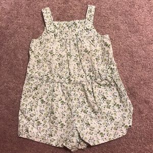 GAP 2T Green floral Romper